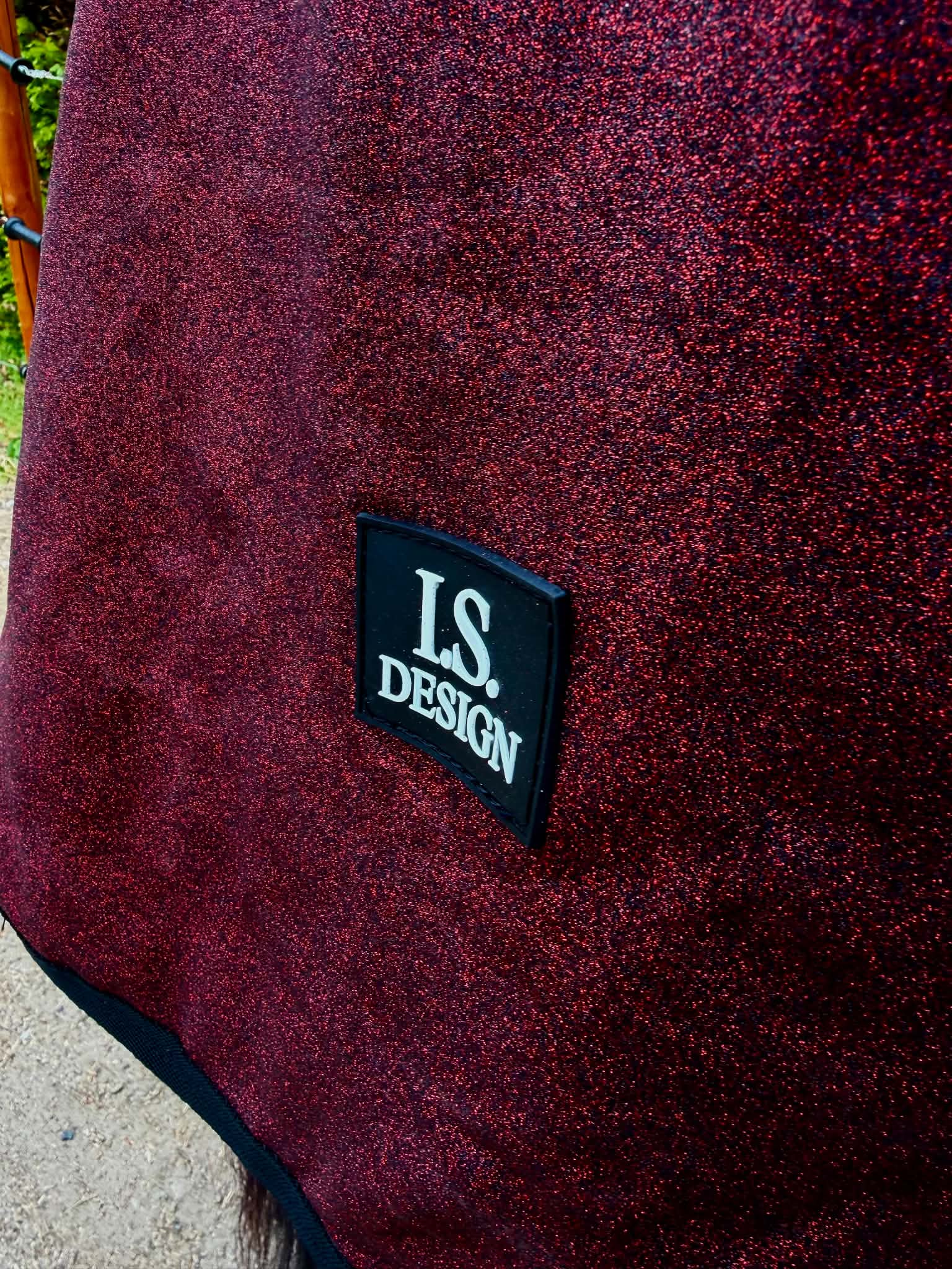 I.S. Design – Stævne dækken med glitter - Cherry
