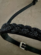 Snerting Glitter engelsk næsebånd - Sort